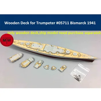 1/700 Skaala Puidust Tekile Trumpeter 05711 Saksamaa Bismarcki Lahingulaev 1941. Aasta Model Kits
