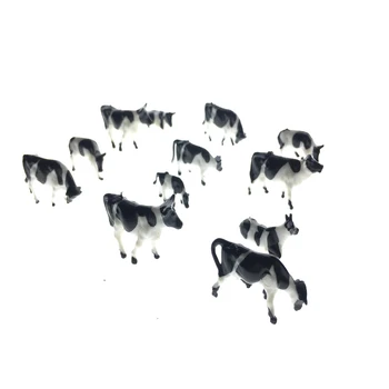 1:87 Mudel Lehmad Plastikust Loomade Jaoks HO Mänguasjad Liiva Tabel Diorama kõrvalhoone Paigutus