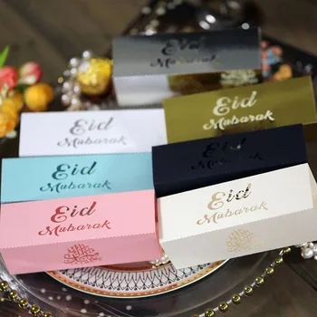 10tk Eid Mubarak kinkekarbis Candy Box Ramadan Kareem Kasuks Šokolaadi Kasti Ramadan Kaunistused Koju Islami Moslemi Poole Tarvikud