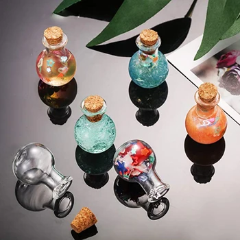 10tk Mini Klaas, kes Soovivad Pudeli Korgist Korgid Selge Triivib Väike, kes Soovivad Pudelid Pulmapidu Home Decor Supplie