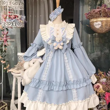 2021 Kawaii Lolita Stiilis Kleit Naiste Pits Neiu Kostüüm Kleit Armas Jaapani Kostüüm Magus Gooti Poole Rüü Renessanss