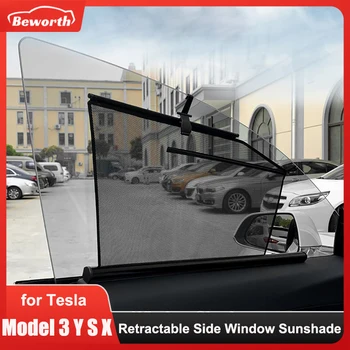 2022 M3 Ülestõstetav Auto küljeakna Päikesevarju jaoks Tesla Model 3 S X Y Tõste-Anti-UV-MINU Päike Varju Automaatne Kardin Laotama Rull