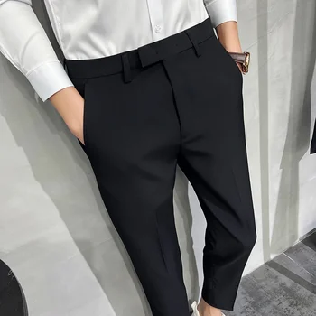 2022 Mehed Ametliku Äri Püksid Mood Meeste Riided Slim-Fit Ülikond Püksid Vabaaja Üheksa Punkti Pant Kvaliteetne Meeste Kleit Püksid