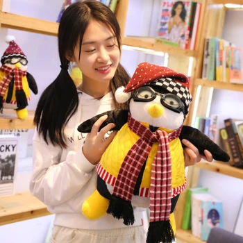 25cm/45cm Uus Hugsy Haji Pingviin Pluszaki Anime Plushie Armas Tuba Kaunistused Cosas Kawaii Palus Mänguasjad Lastele Kingitused