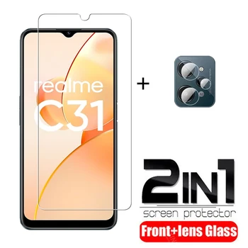 2in1 Karastatud Klaasi Puhul Realme C31 6.5 tollise Ekraani Kaitsekile Realmi C31 C 31 31c Objektiivi Kaitsva Kile realmec31 RMX3501
