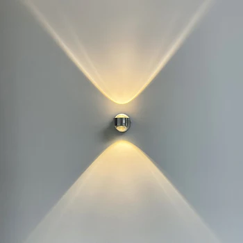 6W LED Sise-Ümmargune Pall Crystal Wall Lamp Kodu Kaunistamiseks Magamistuba, elutuba Koridor Uuringu Toas Alumiinium Seina Tuled LP40