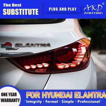 AKD Saba Lamp Hyundai Elantra LED Saba Kerge 2011-2016 Elantra Tagumised Udutuled Piduri-suunatuli Mootorsõidukite Tarvikud