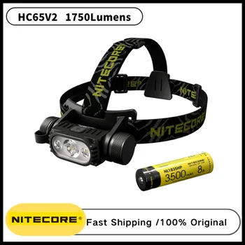 Algne NITECORE HC65 v2 1750LM USB Laetav LED-Vilkur 100° Üleujutuste LED Vilkur Valge Punane Tuli,3500mAh 18650 Aku