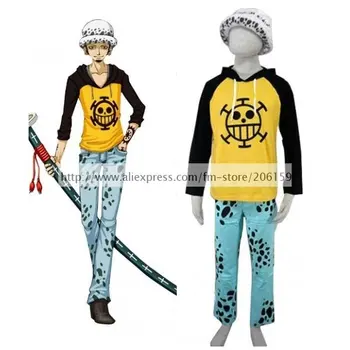 Anime Üks Töö Trafalgar Õiguse Ülikond Cosplay Kostüüm Müts Meeste Cosplay Komplektid Hupparit Sviitrid Halloween Riideid