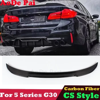 CS Stiilis Carbon Fiber Ducktail Taga Boot Lip Spoiler BMW 5 Seeria G30 M5 F90 2018+