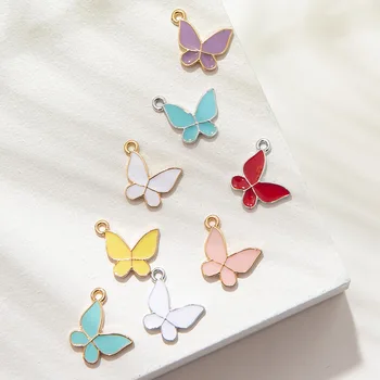 Daamid Ehted Tilk Värvi Värviga Butterfly Kaelakee, Kõrvarõngad DIY Vaba Koostisega Hulgimüük Ehted Tarvikud