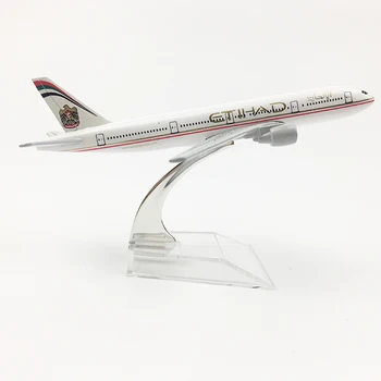 Etihad Airlines Lennuki mudeli Boeing 777 lennukiga 16CM Metalli sulam diecast 1:400 lennuki mudel mänguasi lastele Tasuta shipping