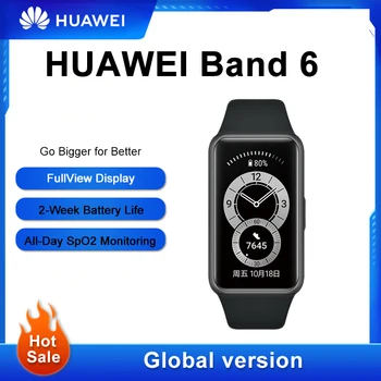 Globaalne Versioon Huawei Band 6 Smartband Vere Hapniku Heart Rate Tracker Magada järelevalve Käepaela Nutikas Käevõru 1.47