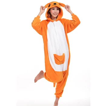 Halloween Täiskasvanud Cosplay Känguru Loomade Onesie Känguru Lapp loomade pidžaama sleepwear Unisex Cartoon Känguru Onesie Kombekas
