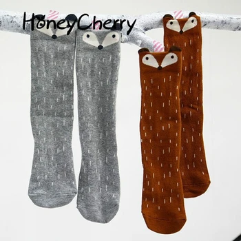HoneyCherry Väikesed Lapsed Keset Rebane Sokid kolmemõõtmeline Super Armas Rebane Sukkpüksid Pikk, Sokk