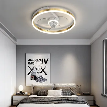 Kaasaegne lihtne lae lamp on väga õhuke ventilaator lamp magamistuba fänn lamp köök söögituba magamistuba, elutuba LED lamp fänn