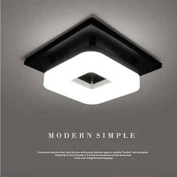 Kaasaegne Minimalism Must Ruut Raud Dimm Lamp Vannituba, Rõdu, Koridor Vahekäiguga Köök Laevalgusti