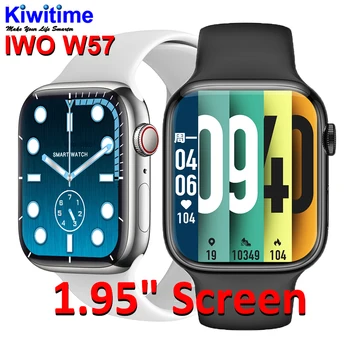 KIWITIME IWO W57 Watch 7 Bluetooth Kõne Smartwatch 1.95 Tolline Ekraan Südame Löögisageduse ja Vere Hapniku Surve DIY Dials