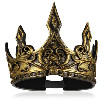 Kuninga Kroon Halloweeni Ballile Kuninga Kroon Meeste Cosplay Tulemuslikkuse Headdress keskaja kuninga kroon (Juhuslik Muster)