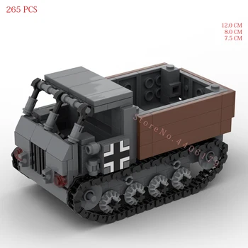 kuum sõjalise WW2 Saksamaa armee RSO Traktori Ida-Line Blitz sõda sõidukid, relvad, seadmed, tellised mudel ehitusplokid mänguasjad kingitus