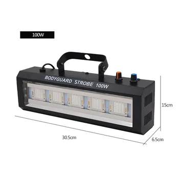 Kõrge Kvaliteediga 100W LED Strobe Light Toetada Valge Ja RGB Värvi Koos Heli juhtimine Disko Dj Pool Pulm LED-Välklamp Valgust
