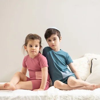 Lapsed Pidžaamad Lastele Sleepwear Lühikesed Varrukad Vabaaja Komplektid Beebi Poistele Tüdrukute Riided Puuvill Nightwear Lapsed Riided