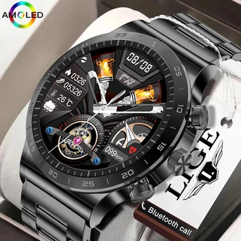 LIGE Luxury Smart Watch Mehed 2022 Bluetooth Kõne Full HD Ekraan, Veekindel Meeste Smartwatch tervisespordi-Käevõru Android ja IOS