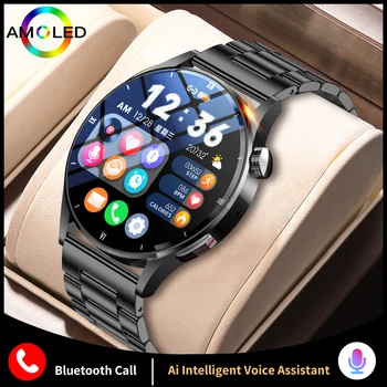 Lige Olge Mehed Smart Watch AMOLED Smartwatch Suure Mahutavusega Aku Temperatuuri Avastamise HD Ekraan, Bluetooth Helistada Kella, Uus