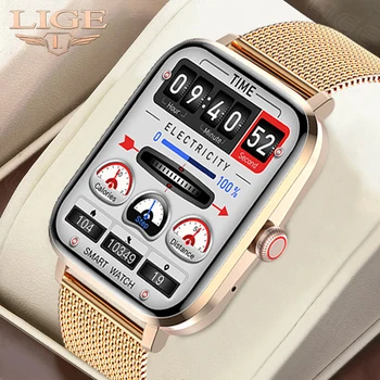 LIGE Smart Watch Naiste 2022 Täis Touch Dial Kõne Fitness Tracker Veekindel Hääl Assistent Mehed Smartwatch Naiste Android ja Ios