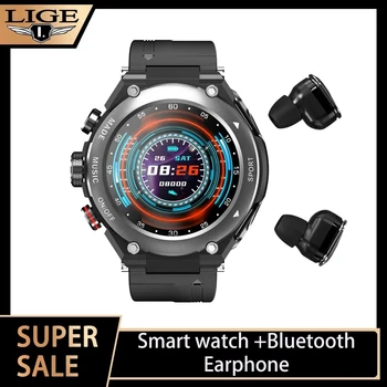 LIGE Smartwatch Mehed Smart Watch 2022 TWS Bluetooth Kõrvaklapid Kõne Muusika kehatemperatuuri DIY Watch Face Sport Smartwatch Naised