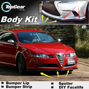 Lip Bumper Kilpi Huuled Alfa Romeo GT AR 2003~Onwork Esi Spoiler Seelik Jaoks TOPGEAR Sõpradele, Auto Tuning / Body Kit / Riba