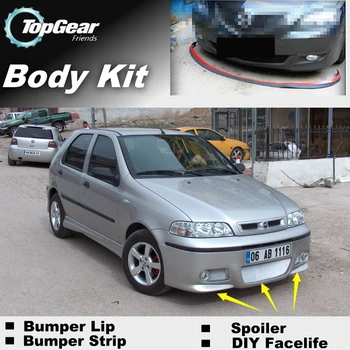Lip Bumper Kilpi Huuled Fiat Palio Esi Spoiler Seelik Jaoks TopGear Sõbrad Tuning View / Body Kit / Riba