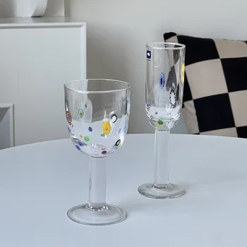 Loominguline Täpiline Pokaalilaadse Prantsuse Veini Klaas Leibkonna Šampanja Klaas Vahuveini Klaasid Isiksuse Läbipaistev Kristall Cup