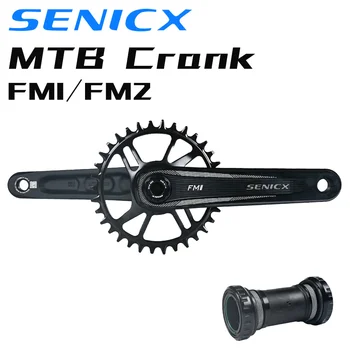 MTB Crankset SENICX FM2-FM1 koos keskjooksu BSA-DUB 28.99 mm Telg Vänt Alumiiniumist 170mm Chainring 34T Iron Mountain Bike