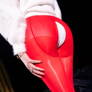 Naiste Sexy Õhuke Õli Läikiv Läikiv Sukkpüksid Jalgevahe Avatud Zip Sukkpüksid Parempidises Sukad Seksikas Õmblusteta Erootiline Naistepesu Crotchless