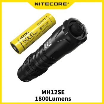 NITECORE MH12SE 1800Lumens USB-C Laetav Taktikaline Taskulamp Luminus SFT-40-W LED NTH10+NL2150 5000mAh Aku