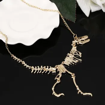 Punk Dinosaurus Skelett Türannosaurus Tsingi Sulam Kaelakee & Ripats 3 Värvid Choker Kaelakee Naiste Ehted Avaldus Krae