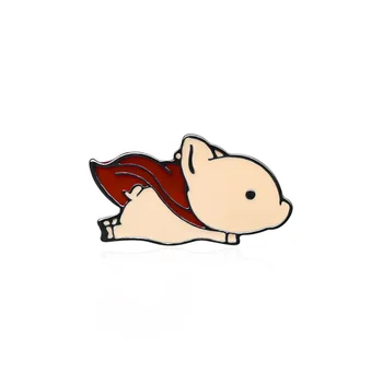 Uus Superhere Flying Pig Pin-Mood Naljakas, Armas Emailiga Sõle Rinnamikrofon Embleemi Tüdruk Poiss jõulupidu Kingitus Red Cape Super Siga