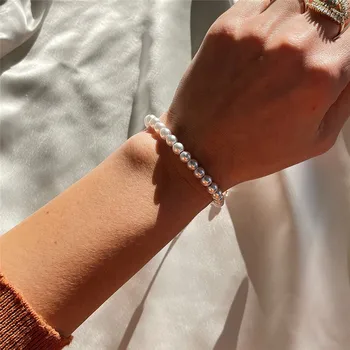 VAGZEB Uus Lihtsad 2-10mm Elegantne Pearl Käevõrud Suur Ring Pearl Keti Naiste Goth Keti Omanik Võlu Ehted
