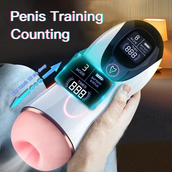 Võimas Automaatset Mees Masturbator Cup Imemiseks Vibratsiooni Suhu Reaalne Vagiina Pocket Pussy Peenise Oraalseksi Masin Mänguasjad Mees