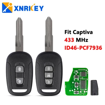XNRKEY 2/3 Nuppu Auto Remote Key ID46/PCF7936 Kiip 433Mhz eest, Chevrolet Captiva, Opel Antara Auto Võtmeta Auto Võti Fob